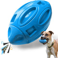 Squeaky Dog Toys for Aggressive Chewers: Rubber Puppy Chew Ball with Squeaker, Almost Indestructible and Durable Pet Toy for Medium and Large Breed