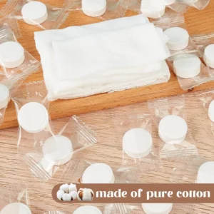 A5c61270f046f479598e85da5d46a0436i.webp 50/100/200 compressed towel cotton mini hand wet wipes sheet towels, suitable for travel, home, beauty, camping, outdoor sports