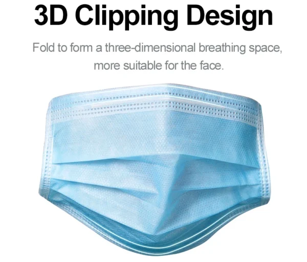 H471960d3a3104c5fb50845e424c995ebZ.webp Mouth Masks 3-layer Anti-Dust Disposable Mascarillas Non Woven Meltblown Cloth Masks Elastic Ear Loop Face Mask