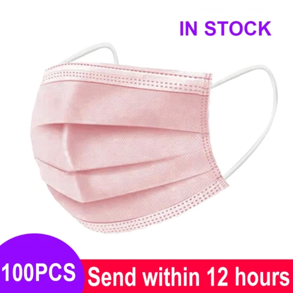 Ha4a3948611b942e5a73f7f6a197edc27o.webp Mouth Masks 3-layer Anti-Dust Disposable Mascarillas Non Woven Meltblown Cloth Masks Elastic Ear Loop Face Mask