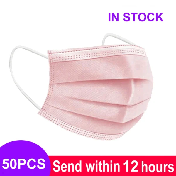 Hbddf6c5264f7436496322ae53ecbb90cT.webp Mouth Masks 3-layer Anti-Dust Disposable Mascarillas Non Woven Meltblown Cloth Masks Elastic Ear Loop Face Mask