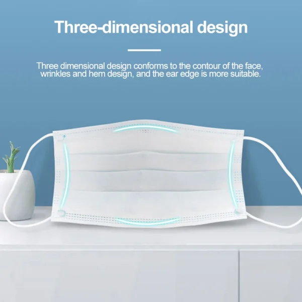 Hdd918c243f7849189a0a92b520fa9db8q.webp Mouth Masks 3-layer Anti-Dust Disposable Mascarillas Non Woven Meltblown Cloth Masks Elastic Ear Loop Face Mask