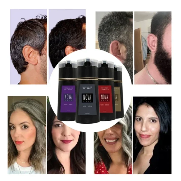 S015220ad9af74258be3b500b347c8d54n.webp Nova Hair Dyeing 3-in-1 Hair Care Shampoo Natural Fast White Hair Dyed Black Hair Dye Lasting Convenience Men Women Hair Care