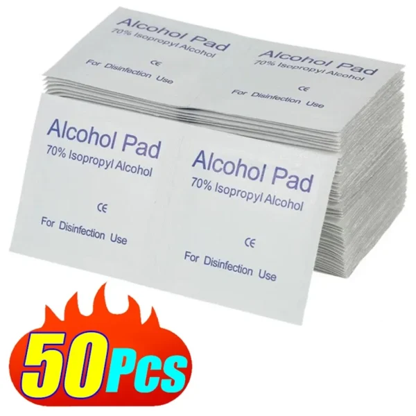 S04274de0ba7c4be18291ac4f6cdb22d6B.webp 10/100Pcs Disposable Alcohol Cotton Pads Disinfectant Wipe Alcohol Tablets Home Outdoor Cleaning Care Tools 75% Alcohol Wet Wipe