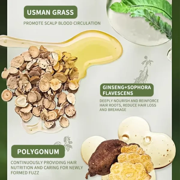 Natural Herbal Shampoo Soap Usman Grass Handmade Soap Hair Nourishing, Oil Control, Refreshing, Fluffy and Soothing Hair Care