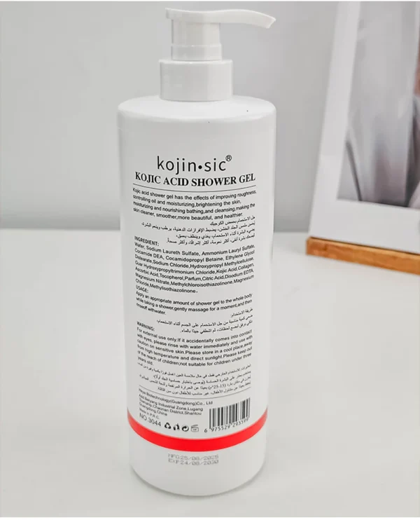 1000ml Kojic Acid Shower Gel Deep Cleansing Brighten Skin Body Wash Skin Whitening Exfoliator Body Care Moisturizing Skincare