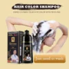 S0b101779cb924b789a0838c7ea7f71c22.webp 3 in 1 Black Hair Dye Shampoo for Gray Hair Home Herbal Hair Coloring Cream for Men Women Cover White Nourishing Formula 500ml
