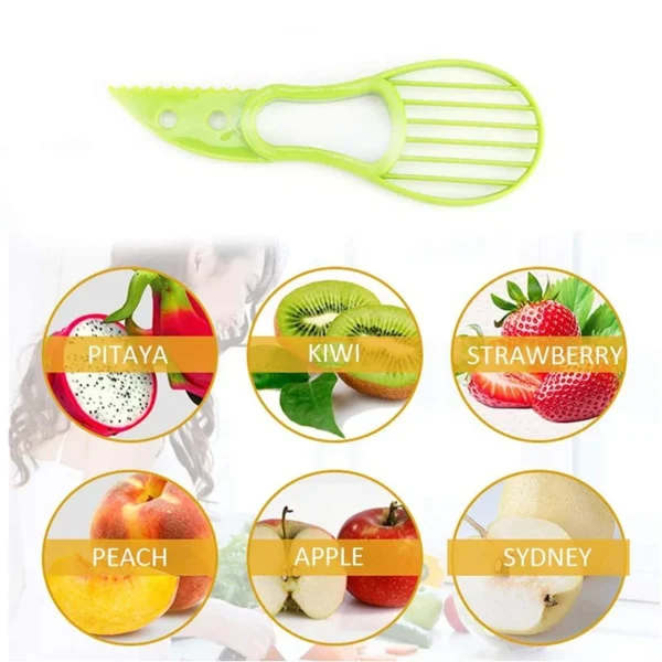 S0ce4f91a74f7461da9e2b5efdad57bf9s.webp 3 In 1 Multi-Function Avocado Peeler Pulp Separator Plastic Orange Kiwi Fruit Peeler Knife Cutter Household Kitchen Accessories