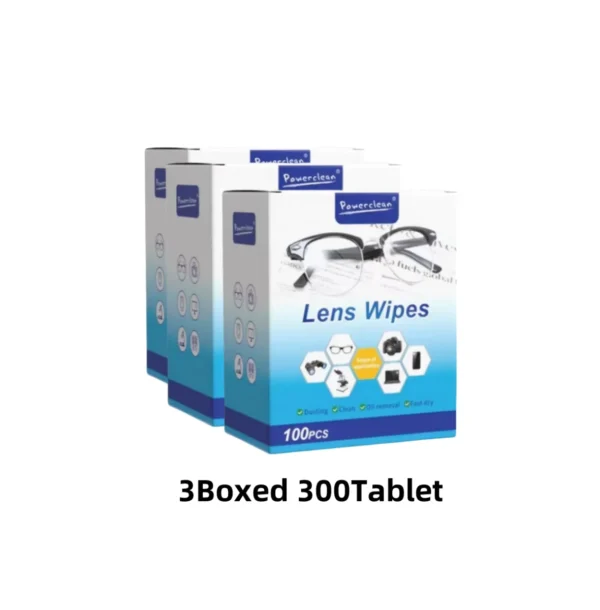S111953c044294fc7a23004ae5f28b3a1B.webp 100pcs Eyeglasses Polishing Cleaner Lens Wipes Microfiber Glasses Cleaning Cloth Disposable Wet Tissue Wipes German Standards