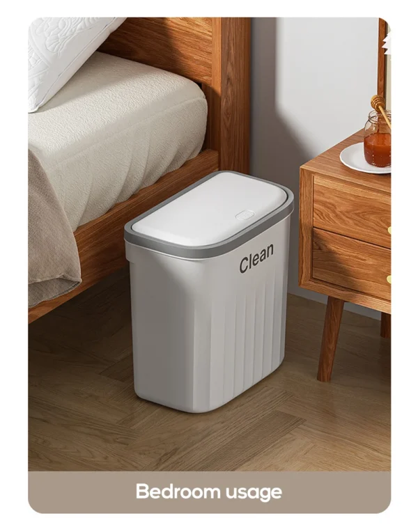 12/16L Press Type Wall Mounted Trash Can For Bathroom Toilet Garbage Bucket With Lid Kitchen Recycling Bin Hanging Wastebasket