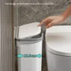 12/16L Press Type Wall Mounted Trash Can For Bathroom Toilet Garbage Bucket With Lid Kitchen Recycling Bin Hanging Wastebasket
