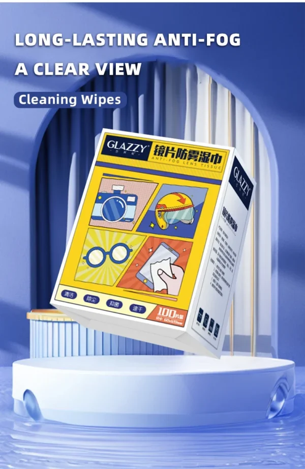 10-100pcs 100-Count Disposable Glasses Cleaning Wipes, for Glasses, Screens, and Lenses