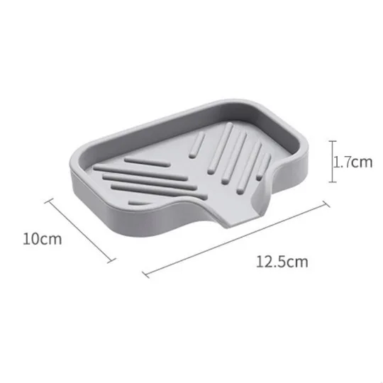S1586740e3f00462e8071e38b2cebea07C.webp Sink Silicone Tray With Drain Soap Sponge Storage Holder Countertop Sink Scrubber Brush Soap Storage Rack Kitchen Organizer