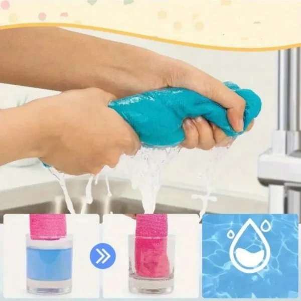 1/3/5/10Pcs Microfiber Cleaning Cloth Set Multi-color Soft Quick-drying Absorbent for Kitchen Bathroom Hotel Home Cleaning