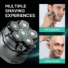 KENSEN Electric Head Shavers for Bald Men 6D Magnetic Razor Beard Trimmer USB Rechargeable LED Display Waterproof Beard Shavers
