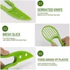 S1752572a539740e19eb9b654c3d2d9a5f.webp 3 In 1 Multi-Function Avocado Peeler Pulp Separator Plastic Orange Kiwi Fruit Peeler Knife Cutter Household Kitchen Accessories