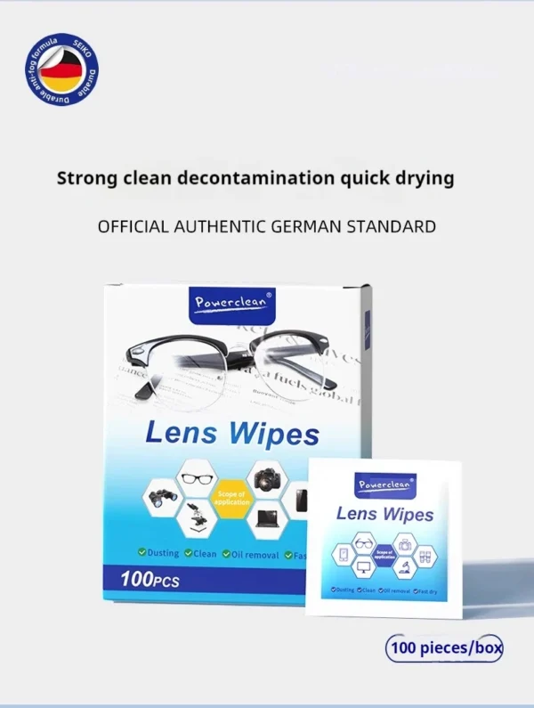 S189eef16563c4d1cbbae3e155b56e470F.webp 100pcs Eyeglasses Polishing Cleaner Lens Wipes Microfiber Glasses Cleaning Cloth Disposable Wet Tissue Wipes German Standards
