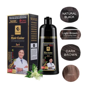 S19d1867ca27c42e9916b0d700fa837a26.webp 3 in 1 Black Hair Dye Shampoo for Gray Hair Home Herbal Hair Coloring Cream for Men Women Cover White Nourishing Formula 500ml