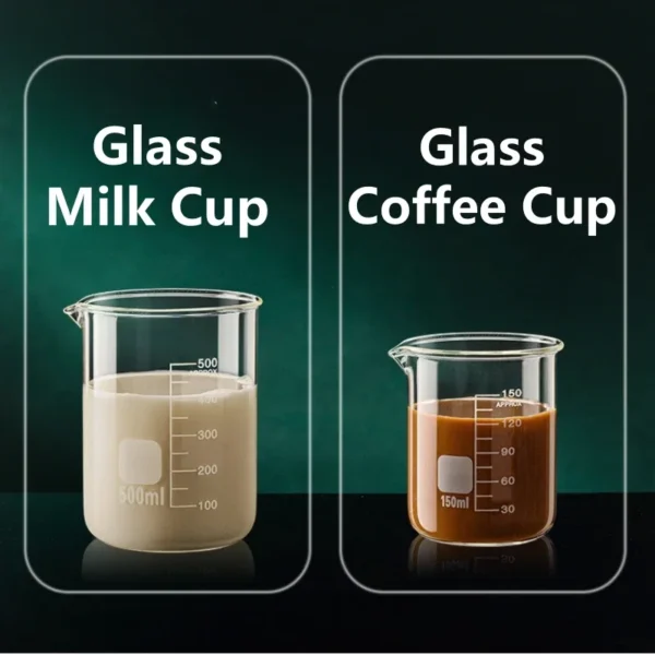 S19ddf75f61654d28b691dd4313f366a9D.webp Glass Measuring Cup High Borosilicate Clear Scale Cup Heat-resisting Laboratory Beaker Kitchen Baking 50/100/150/250/500/1000ml