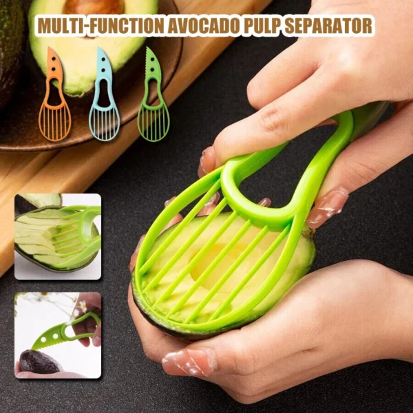 S1d662fef72824f8b8f40b1fae111ec1fZ.webp 3 In 1 Multi-Function Avocado Peeler Pulp Separator Plastic Orange Kiwi Fruit Peeler Knife Cutter Household Kitchen Accessories