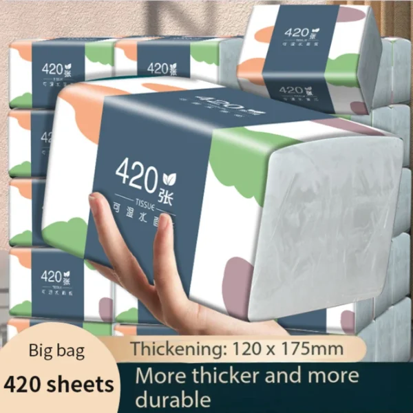 S1e87cbf4dc6a40bb97f98befe04efeb6j.webp 10 Packs Wholesale Eco Friendly Portable No Fluorescent Virgin Wooden Pulp Tissue Soft Comfortable 5 Ply Facial Tissue Paper