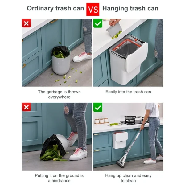 S1fc06e5e6894408d968616c6190323764.webp 7/9L Wall Mounted Trash Can Household Galley Waste Bin Hanging Bathroom Trash Can With Lid Food Garbage Bin Kitchen Accessories