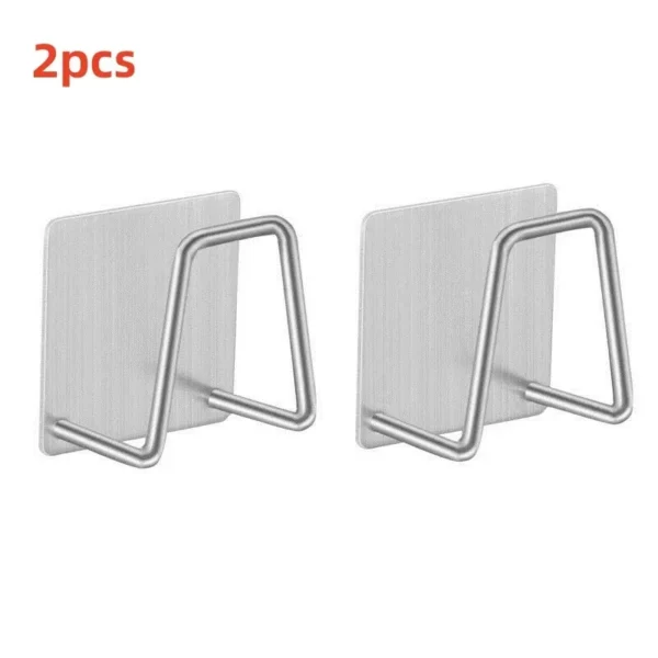 S2146ea07cc3244a1b95195bd48ce9ca8J.webp Kitchen Stainless Steel Sink Sponges Holder Self Adhesive Drain Drying Rack Kitchen Wall Hooks Accessories Storage Organizer