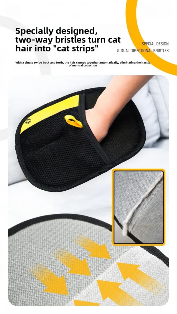 Pet Hair Removal Kit: Sticky Roller, Static Brush & Grooming Gloves - For Cat Dog Fur on Furniture Car Clothing