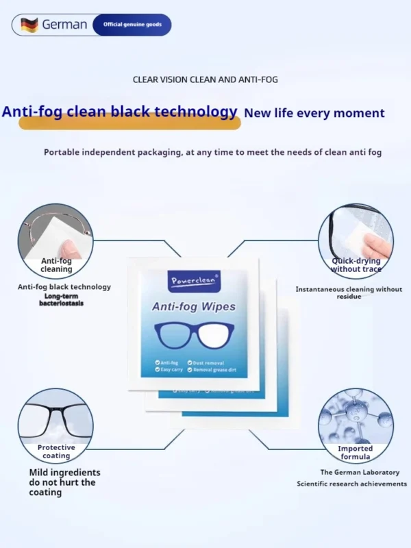S22db0ca4041442e2a68eb3467d7be442I.webp 100pcs Eyeglasses Polishing Cleaner Lens Wipes Microfiber Glasses Cleaning Cloth Disposable Wet Tissue Wipes German Standards