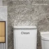12/16L Press Type Wall Mounted Trash Can For Bathroom Toilet Garbage Bucket With Lid Kitchen Recycling Bin Hanging Wastebasket