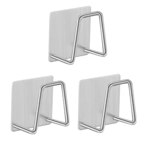 S2cead2f5156e4cbcad9a5f351614998eS.webp Kitchen Stainless Steel Sink Sponges Holder Self Adhesive Drain Drying Rack Kitchen Wall Hooks Accessories Storage Organizer