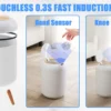 S2dfedb26225547d78bba537c51ee7bc4O.webp Automatic Trash Can with Lid, Small Plastic Smart Trash Can, Motion Sensor Trash Can for Bedroom, Bathroom, Kitchen, Office