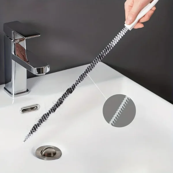 1Pcs Pipe Dredging Brush Flexible Bathroom Hair Sewer Sink Cleaning Brush Bendable for Home Kitchen Sink Bathroom Hair Sewer