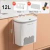 8.5/12L Kitchen Wastebasket Wall Mounted Trash Can With Lid Bathroom Trash Bin Garbage Can for Cabinet Under Sink Recycling Bin