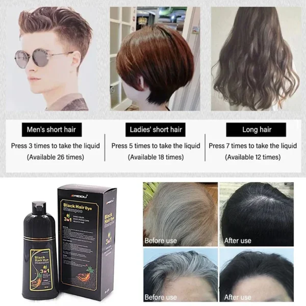 S2fd327f7166148dfbdfcf5c4c1c5d90f6.webp Meidu 3 In 1 Instant Coloring Shampoo Natural Black Color for Men Women Hair Dye Herbal Brown Purple Hair Dye Hair Dye Shampoo