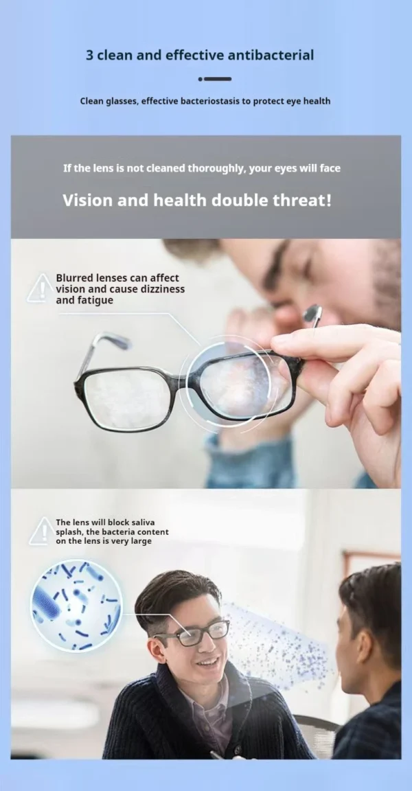 S3298f62189a141f185535e6a8cef2341a.webp 100pcs Eyeglasses Polishing Cleaner Lens Wipes Microfiber Glasses Cleaning Cloth Disposable Wet Tissue Wipes German Standards