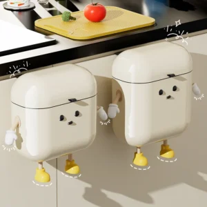 S3318695b257648e4aa6f34024f8b0b2e4.webp 9L/12L DIY Cream-Colored Wall-mounted Kitchen Trash Can with Lid for Food Waste and Bathroom No Bending High Appearance Level