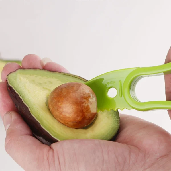 S3a8c8bfcdf4a4c5d85fc3abc451913f1a.webp 3 In 1 Multi-Function Avocado Peeler Pulp Separator Plastic Orange Kiwi Fruit Peeler Knife Cutter Household Kitchen Accessories