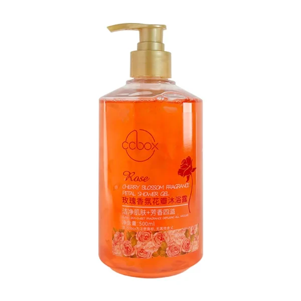 S3aa47edf4f844e42b824613fe7449896g.webp 500ml Petal Cherry Blossom Rose Fragrance Petal Body Wash Fragrance Lasting Fragrance Moisturizing Body Family Pack