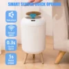S3d435e87ffb44215ab7d88aad640258a9.webp Automatic Trash Can with Lid, Small Plastic Smart Trash Can, Motion Sensor Trash Can for Bedroom, Bathroom, Kitchen, Office