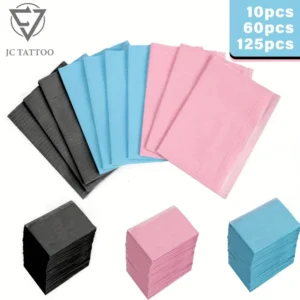 S3dfdd244a938448baceddb3228fd43d0q.webp JC TATTOO 125Pcs Dental Bibs Disposable Tattoo Cleaning Wipes 13"x17" 3 Ply Waterproof Sheet for Nail Tech Dental Clinic Tattoo