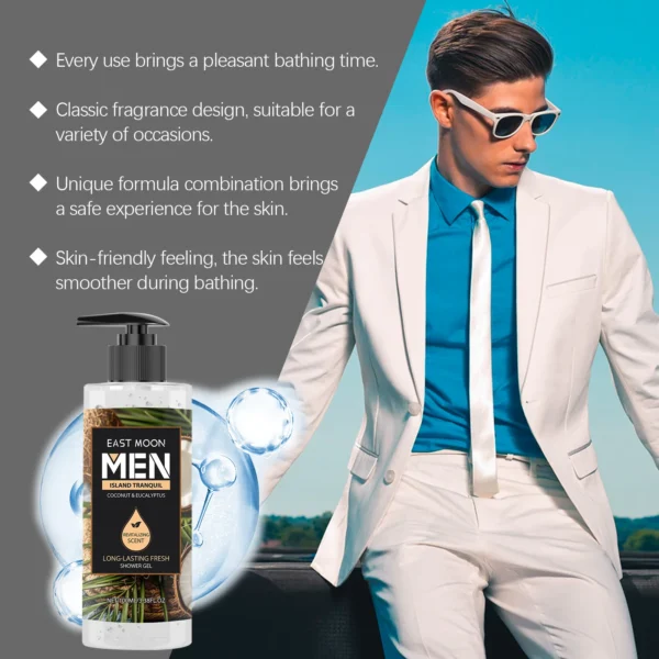 S400f98aa0c944fdc9f0ea691c8c206deO-2.webp Men's Eucalyptus Coconut Body Wash Deep Cleansing Shower Gel Refreshing Scent Long Lasting Fragrance Oil Control 100ml