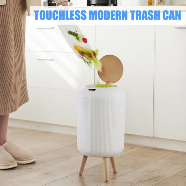 S4196e19a4edc4602a5441d1bc2231076t.webp Automatic Trash Can with Lid, Small Plastic Smart Trash Can, Motion Sensor Trash Can for Bedroom, Bathroom, Kitchen, Office