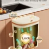8.5/12L Kitchen Wastebasket Wall Mounted Trash Can With Lid Bathroom Trash Bin Garbage Can for Cabinet Under Sink Recycling Bin