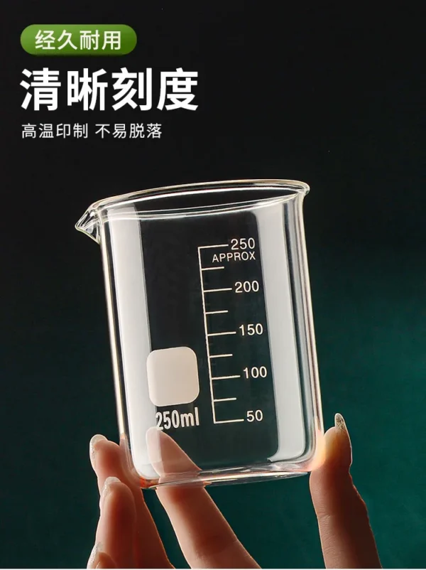 S4a79f833eef7401183bb149e30986e45I.webp Glass Measuring Cup High Borosilicate Clear Scale Cup Heat-resisting Laboratory Beaker Kitchen Baking 50/100/150/250/500/1000ml