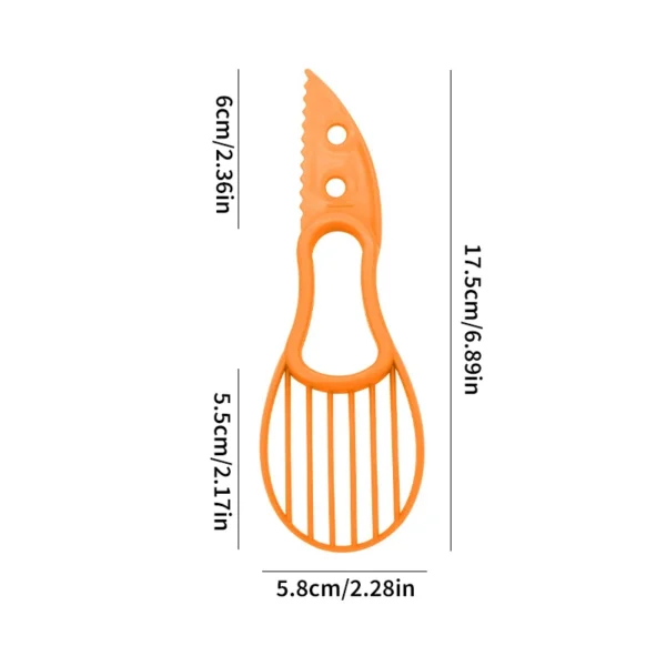 S4aa48965e9684552abf051b99b6f3cd0M.webp 3 In 1 Multi-Function Avocado Peeler Pulp Separator Plastic Orange Kiwi Fruit Peeler Knife Cutter Household Kitchen Accessories