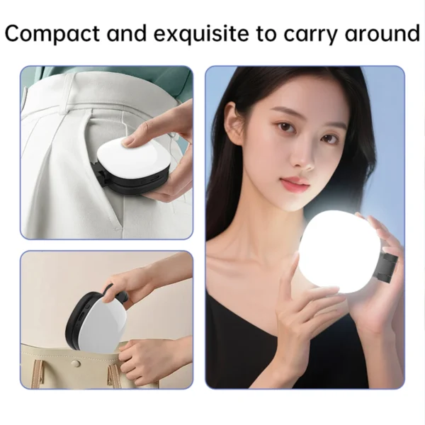 Phone Magnetic Beauty Selfie Light Live Stream Handheld Fill Light with Makeup Mirror Portable Outdoor LED Fill Light