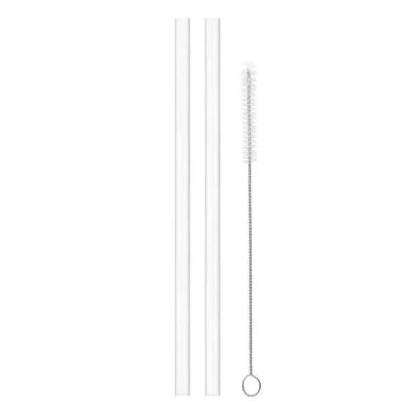 Reusable Straw with Cleaning Brush Plastic Replacement Straw Compatible with Stanley 40 oz 30 oz Cup Tumbler