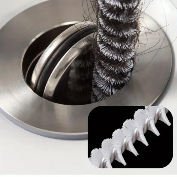 1Pcs Pipe Dredging Brush Flexible Bathroom Hair Sewer Sink Cleaning Brush Bendable for Home Kitchen Sink Bathroom Hair Sewer