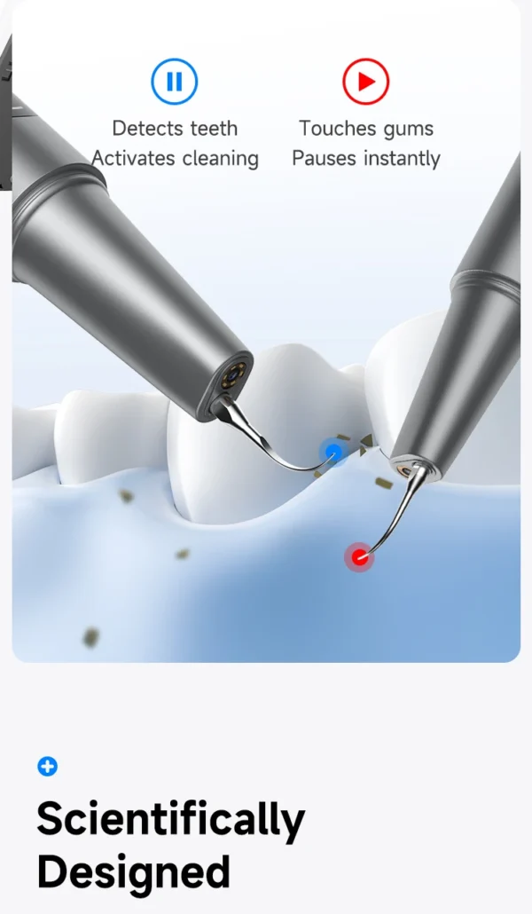 S529da389541644b5a2dce326d46ad3d6p.webp Visible Ultrasonic Dental Scaler Tartar Remover 5 modes with LED Light Household Teeth Cleaning Tools Dental Cleaner Oral Care